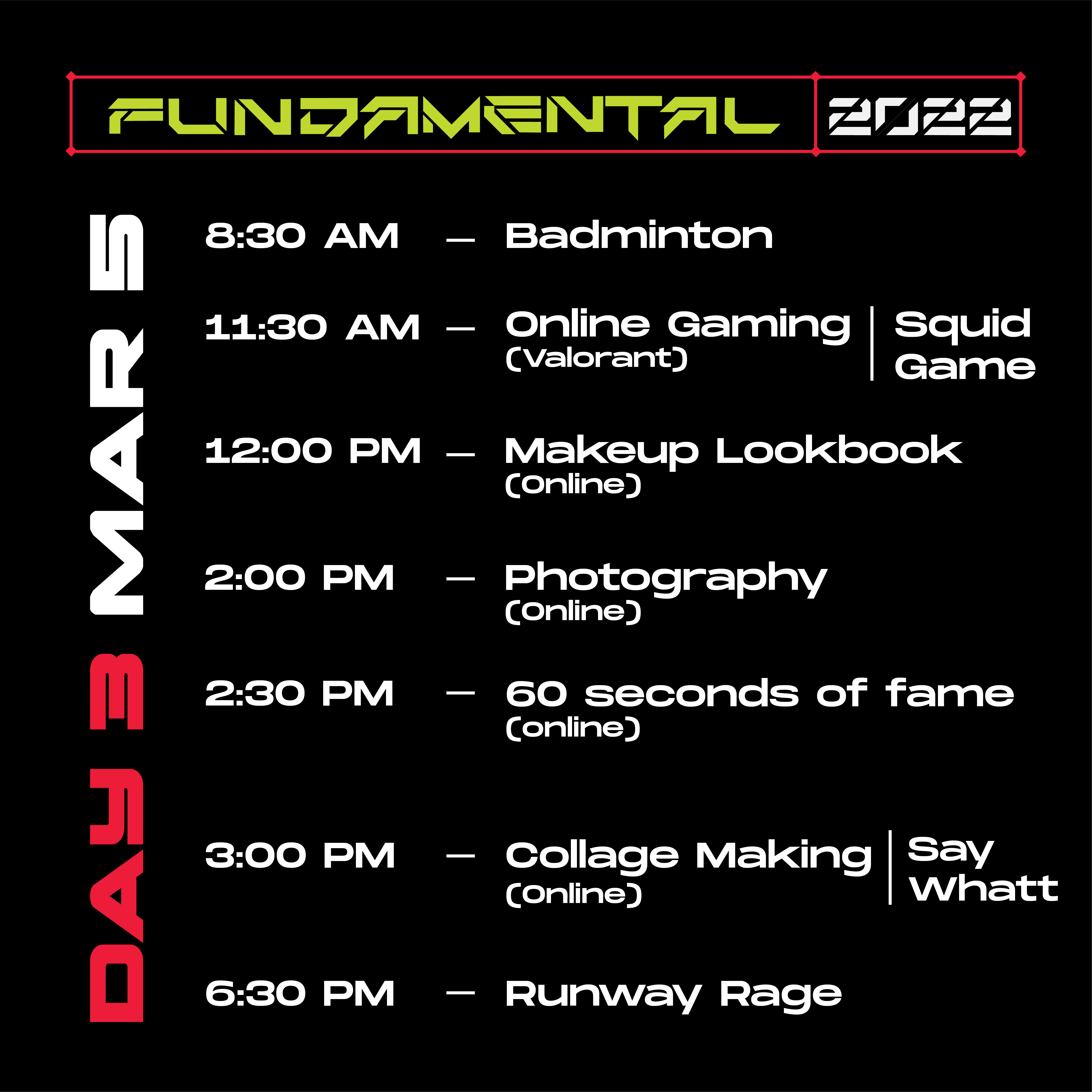 schedule fdm 06